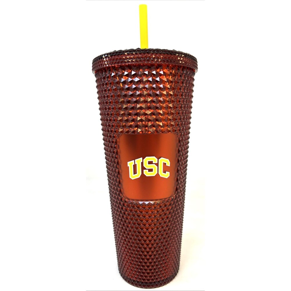 USC Starbucks 24oz Cup 2022 University of Southern California Studded Red Straw
